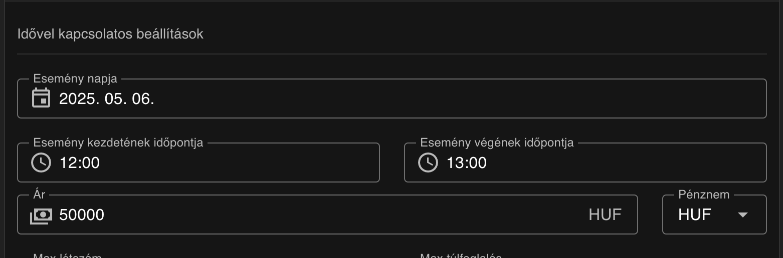 Részletes árképzés
