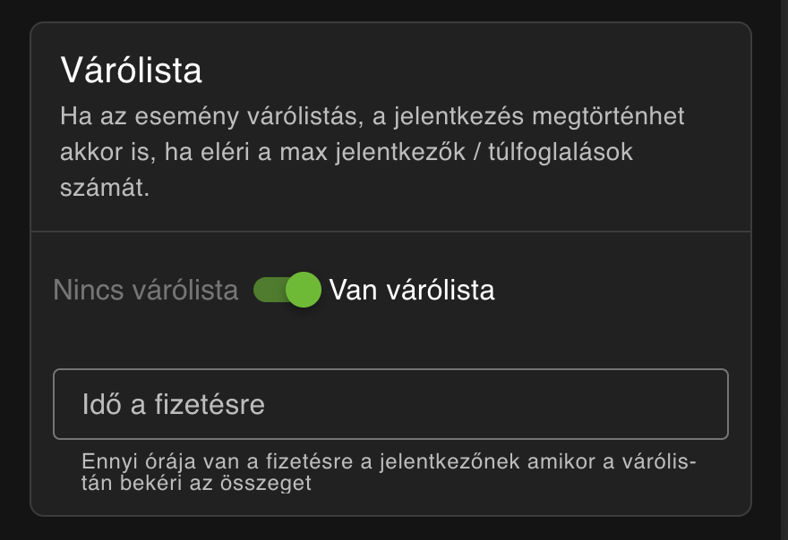 Várólista